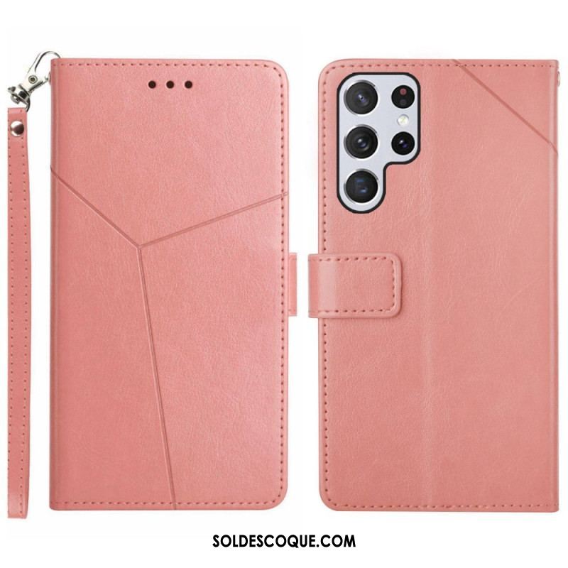 Housse Samsung Galaxy S23 Ultra 5G Y Design à Lanière