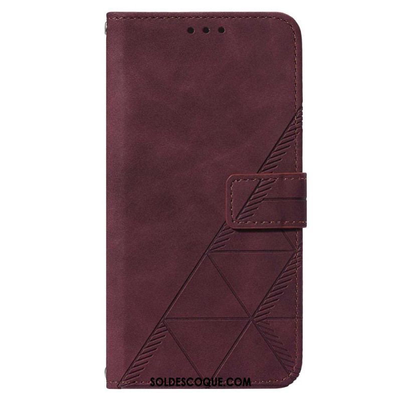 Housse Samsung Galaxy S53 5G Triangles à Lanière