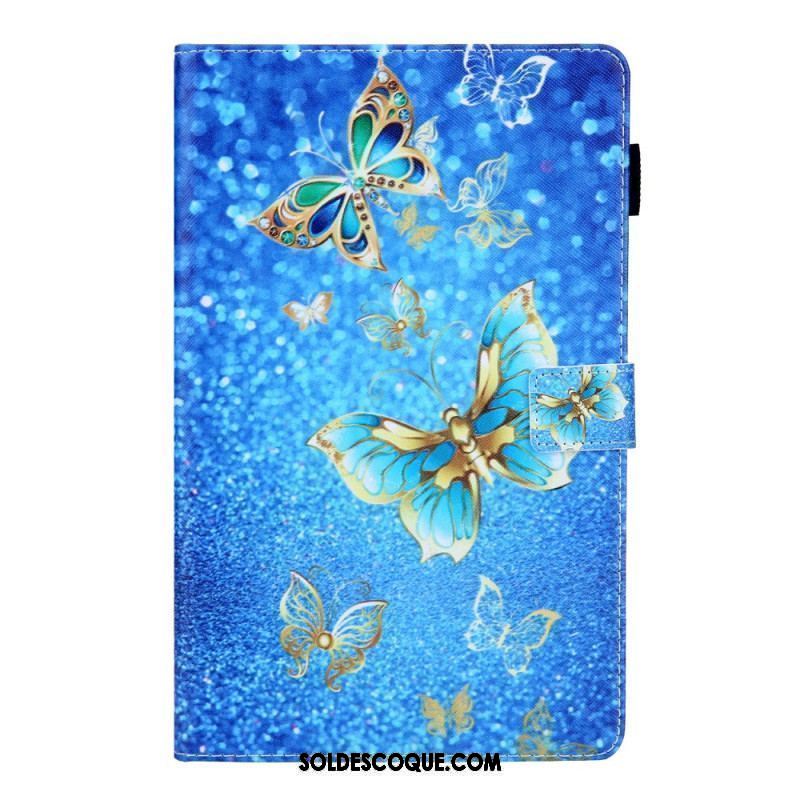 Housse Samsung Galaxy Tab A8 (2021) Papillons Colorés