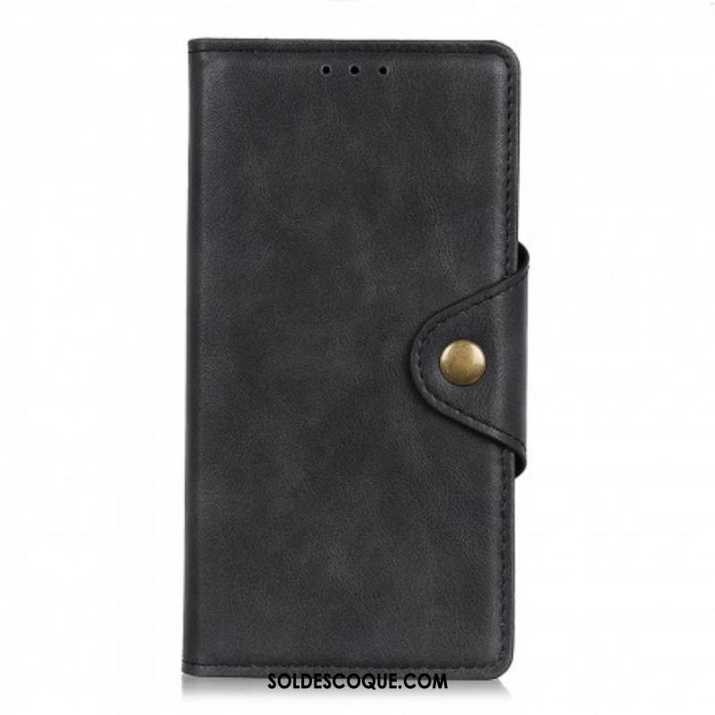 Housse Sony Xperia 1 III Simili Cuir Vintage Bouton