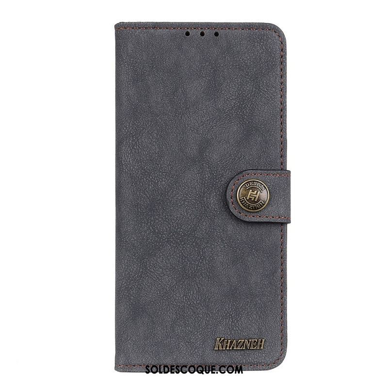 Housse Sony Xperia 1 IV Cuir Fendu Vintage KHAZNEH