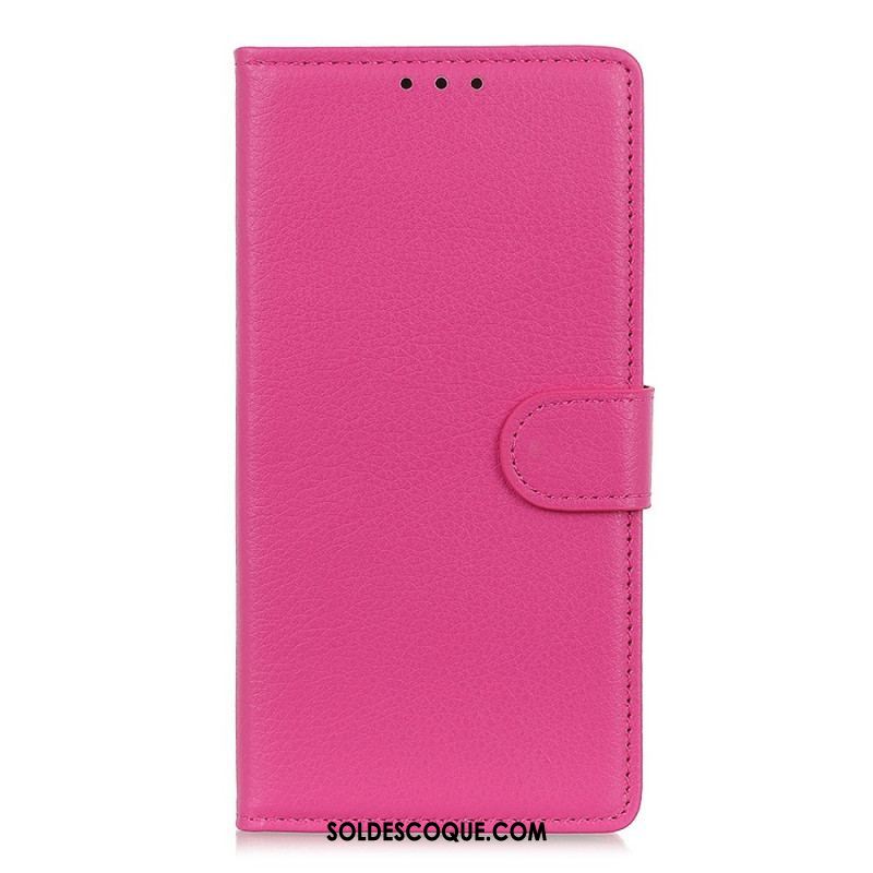 Housse Sony Xperia 1 IV Simili Cuir Litchi Traditionnel