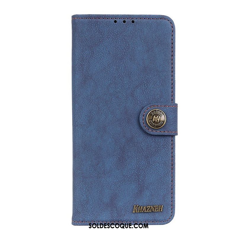 Housse Sony Xperia 10 IV Cuir Fendu Vintage KHAZNEH