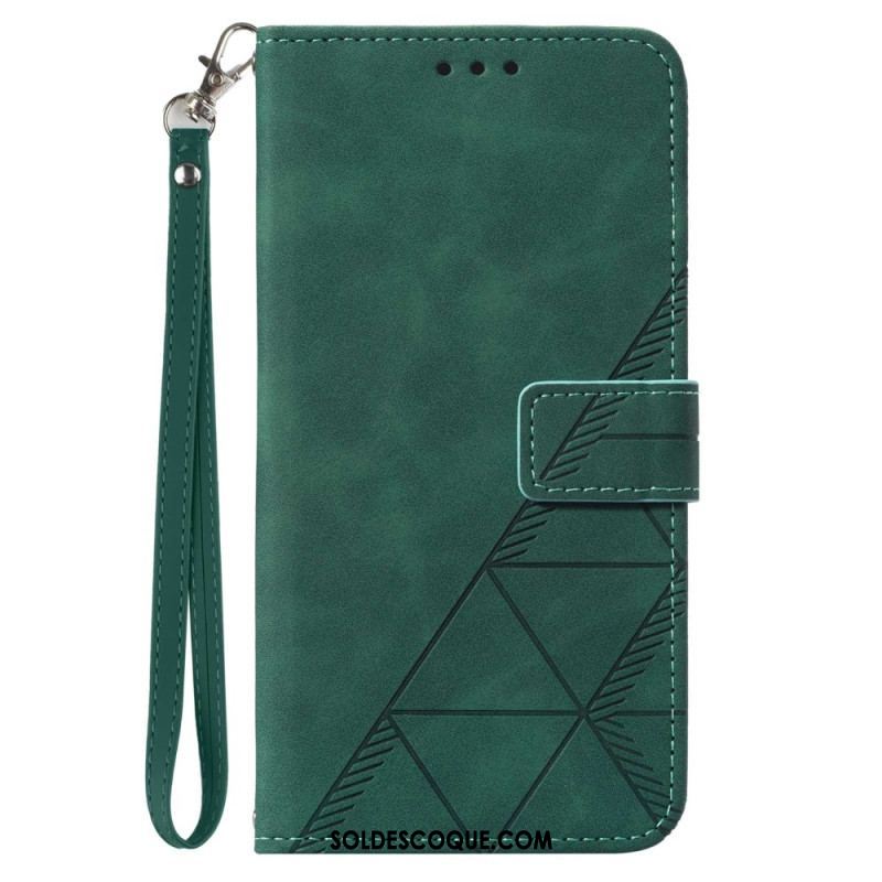 Housse Sony Xperia 5 IV Triangles à Lanière