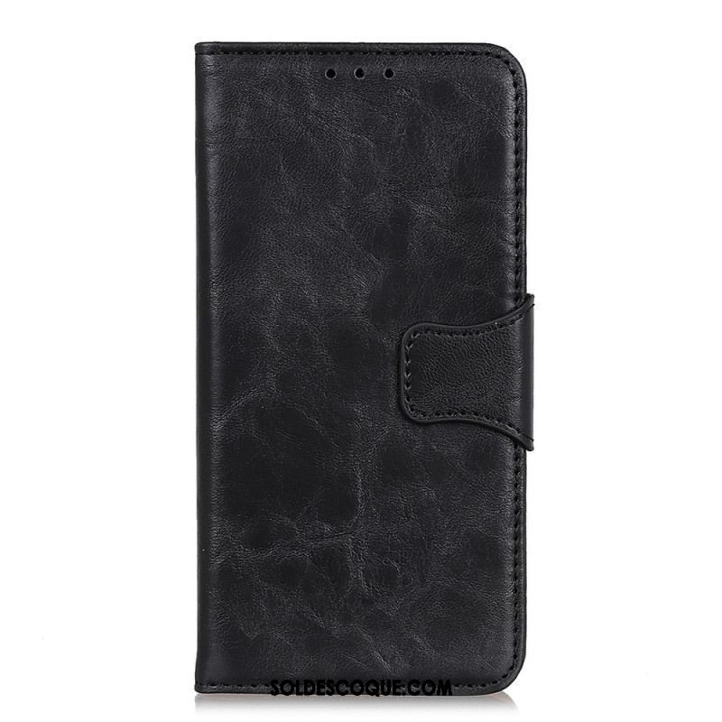 Housse Xiaomi 12 Pro Cuir Fendu Fermoir Réversible