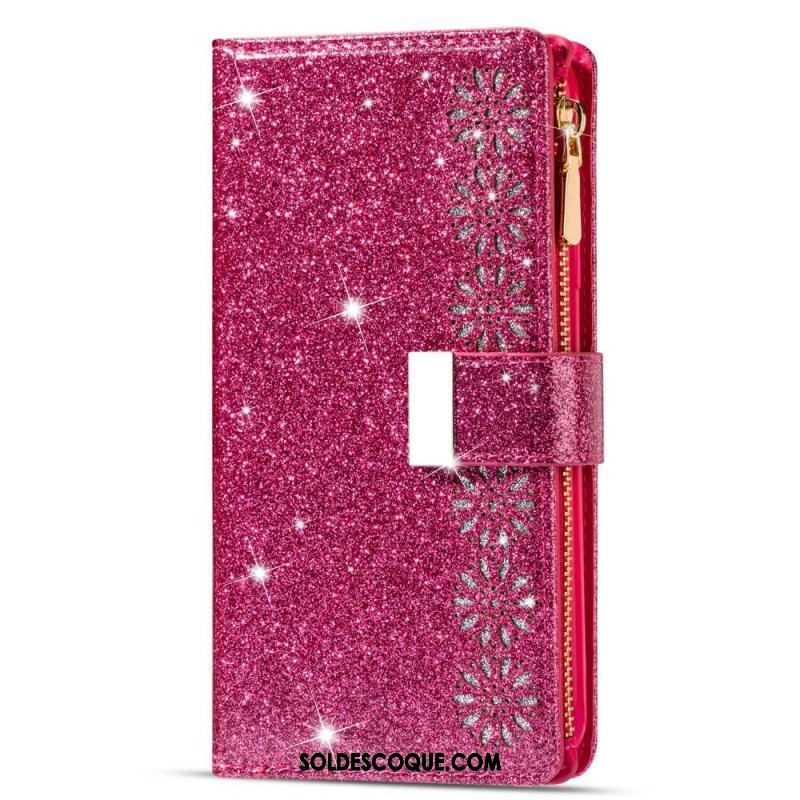 Housse Xiaomi 13 Paillettes Portefeuille Zip