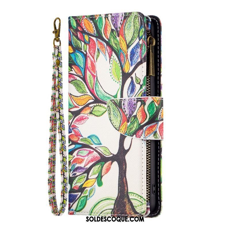 Housse Xiaomi 13 Poche Zippée Arbre