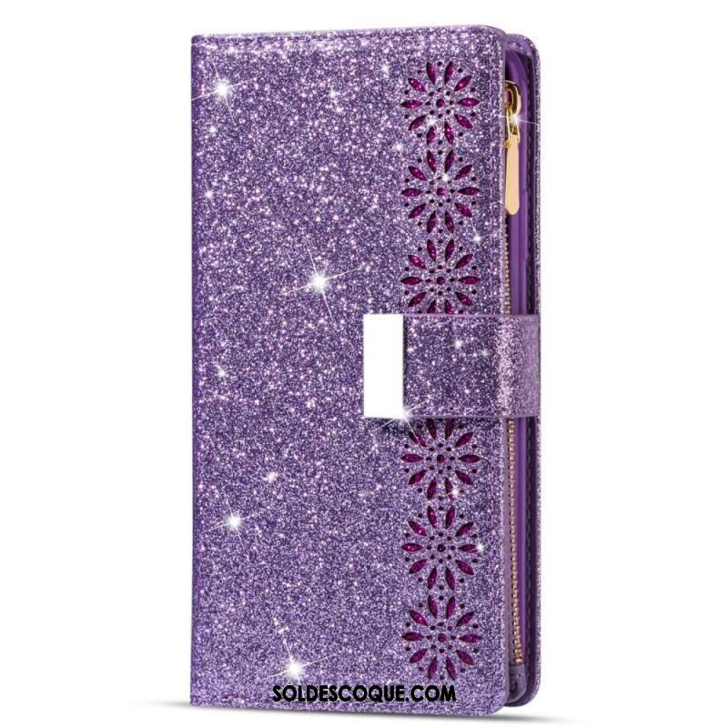 Housse Xiaomi 13 Pro Paillettes Portefeuille Zip