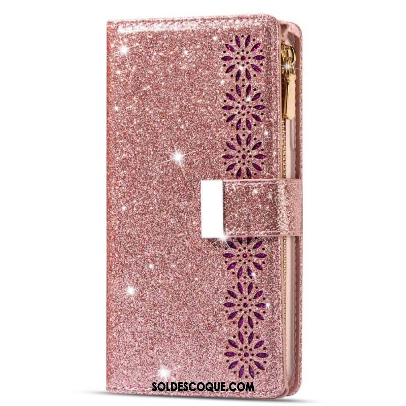 Housse Xiaomi 13 Pro Paillettes Portefeuille Zip