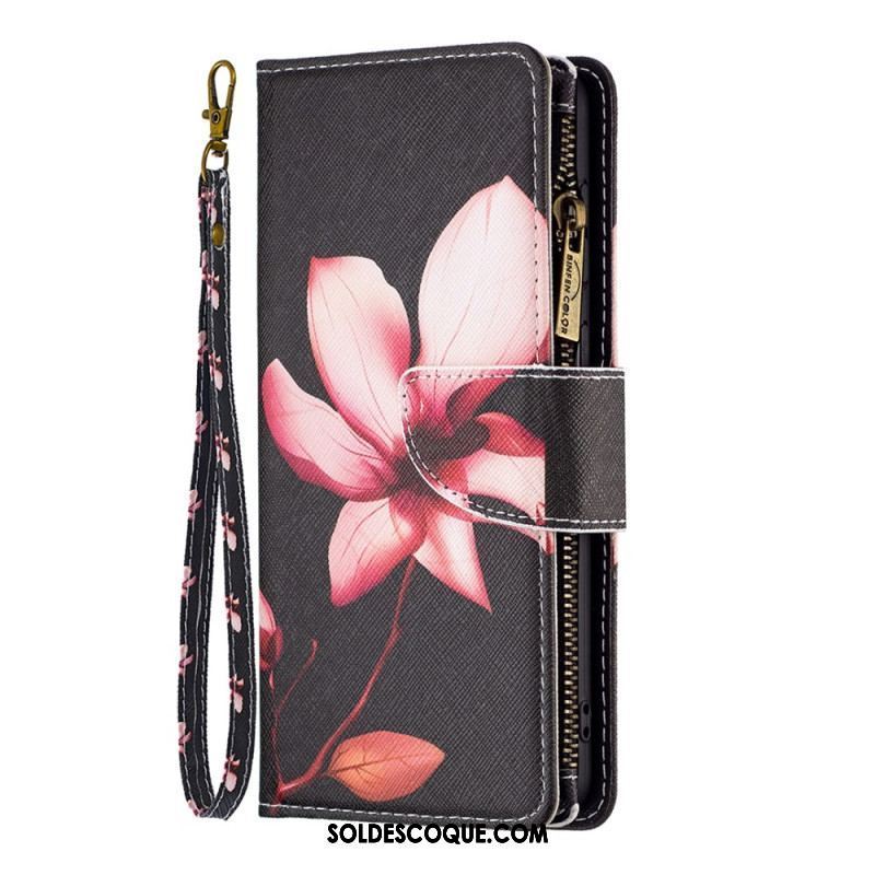 Housse Xiaomi 13 Pro Poche Zippée Fleur