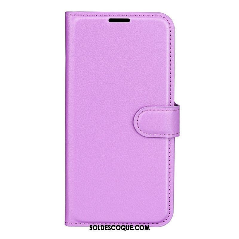 Housse Xiaomi 13 Simili Cuir Litchi Classique