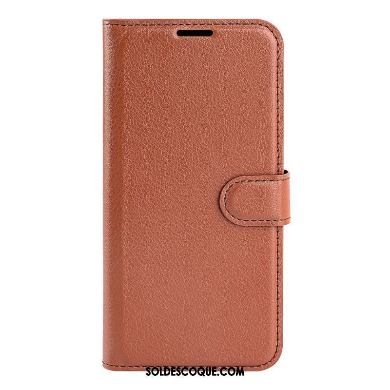 Housse Xiaomi 13 Simili Cuir Litchi Classique