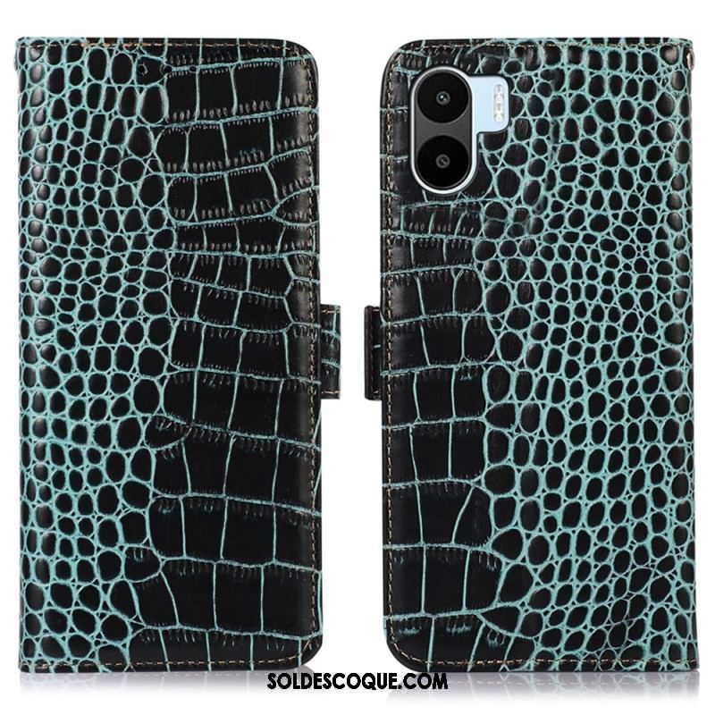 Housse Xiaomi Redmi A1 Style Crocodile RFID