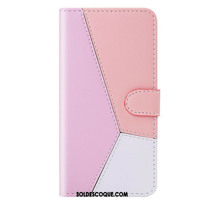 Housse Xiaomi Redmi Note 10/10S/Poco M5s Effet Cuir Tricolore