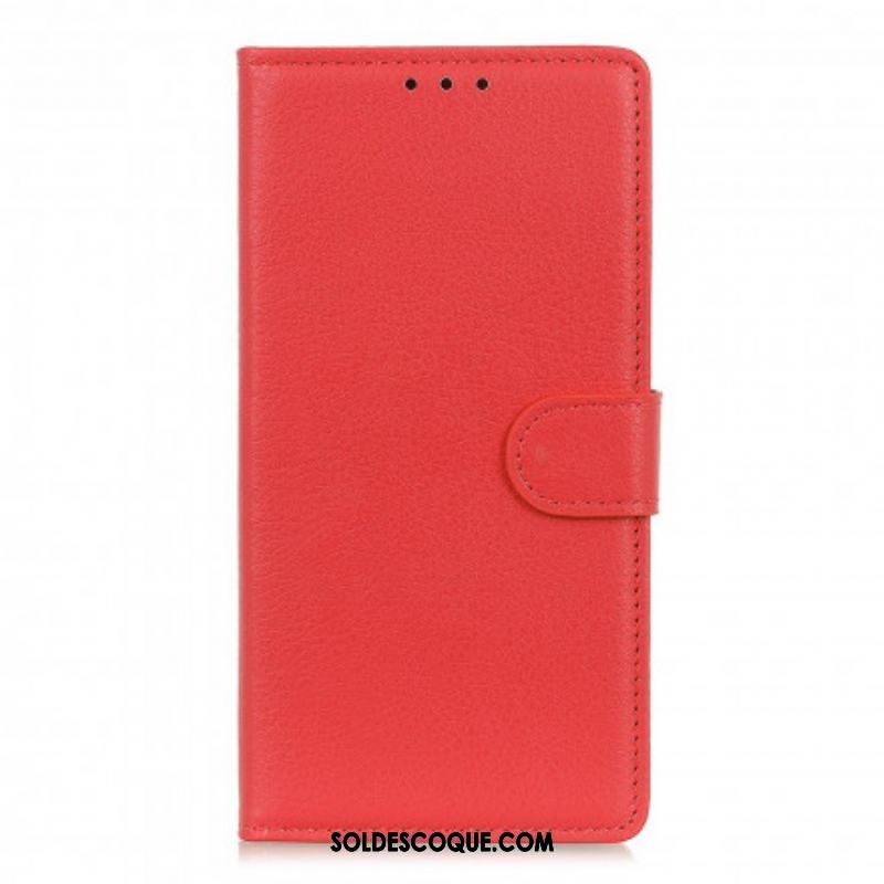 Housse Xiaomi Redmi Note 10 5G / Poco M3 Pro 5G Simili Cuir Litchi Traditionnel