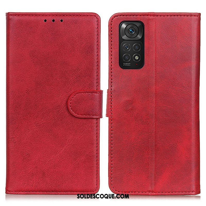 Housse Xiaomi Redmi Note 11 / 11s Effet Cuir Mat Rétro