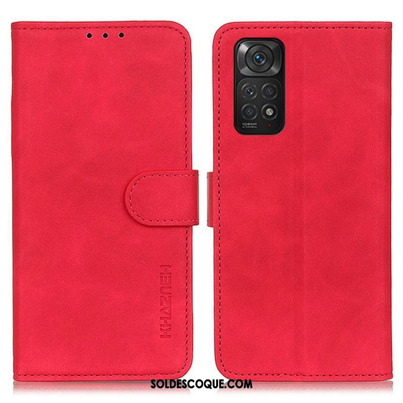 Housse Xiaomi Redmi Note 11 / 11s Effet Cuir Vintage KHAZNEH