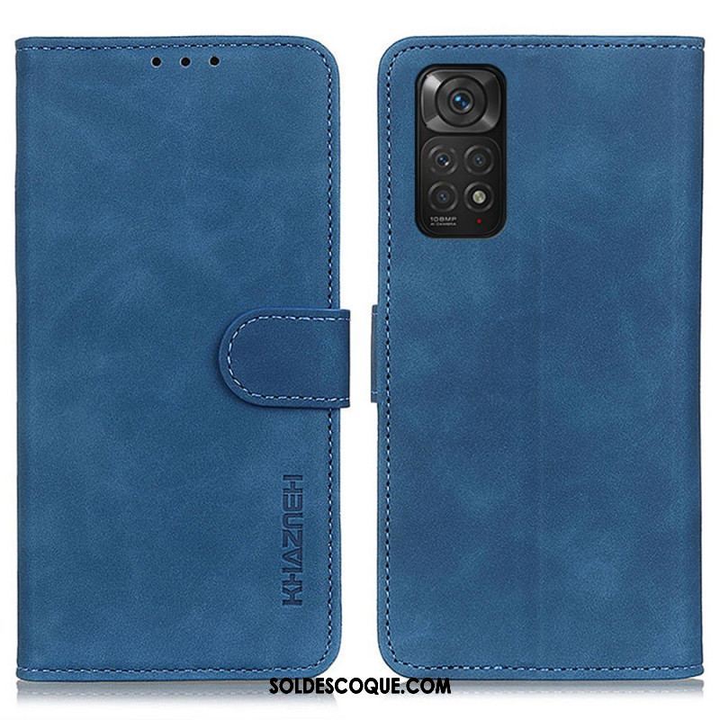 Housse Xiaomi Redmi Note 11 / 11s Effet Cuir Vintage KHAZNEH