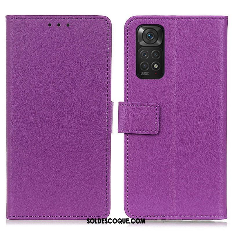 Housse Xiaomi Redmi Note 11 / 11s Simili Cuir Litchi Premium