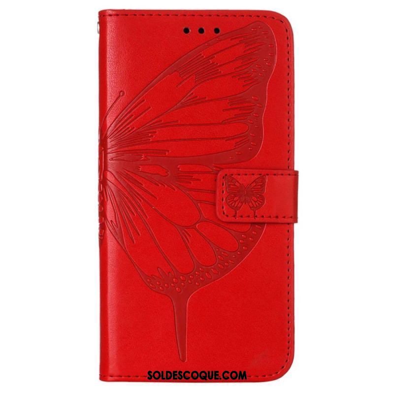 Housse Xiaomi Redmi Note 11 Pro Plus 5G Papillon Design avec Lanière