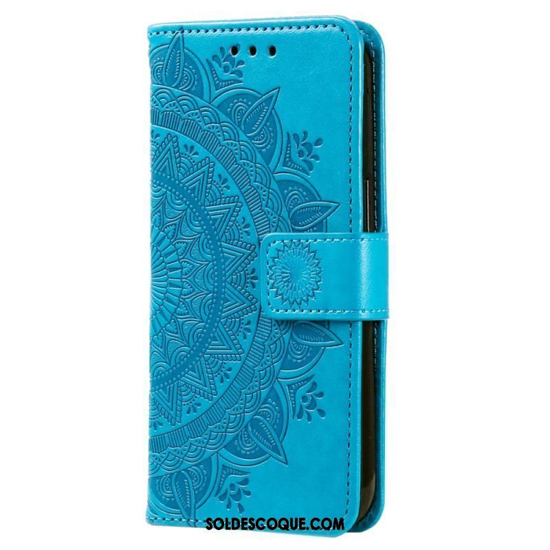 Housse Xiaomi Redmi Note 12 4G Mandala Soleil avec Lanière