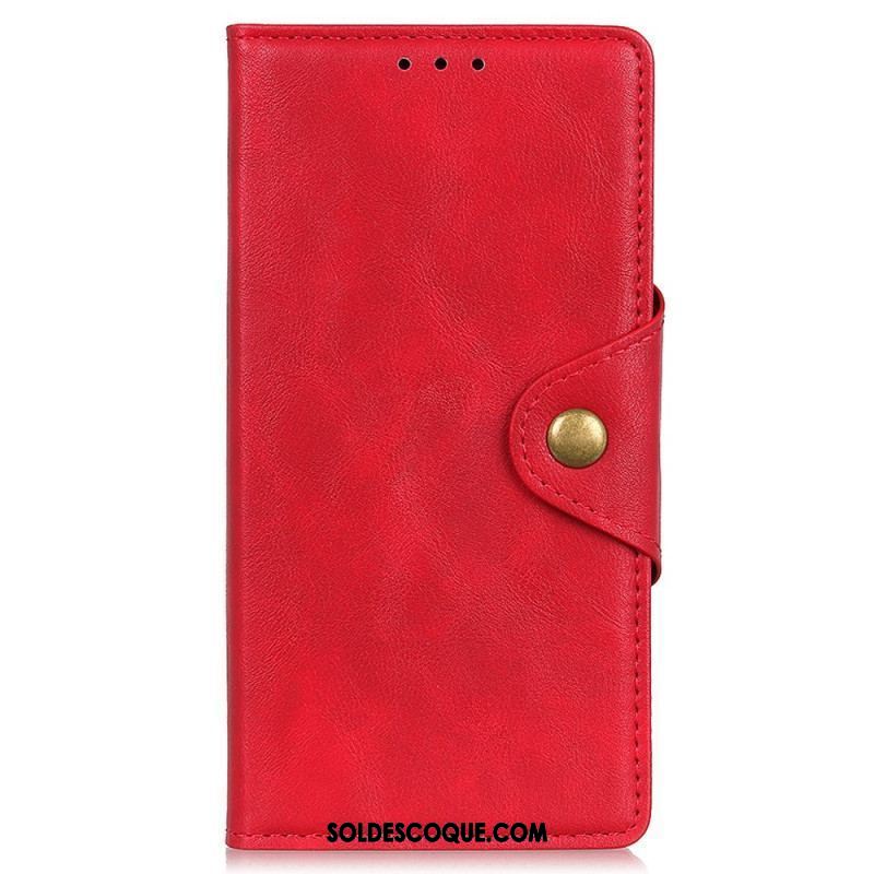 Housse Xiaomi Redmi Note 12 4G Simili Cuir Bouton Magnétique