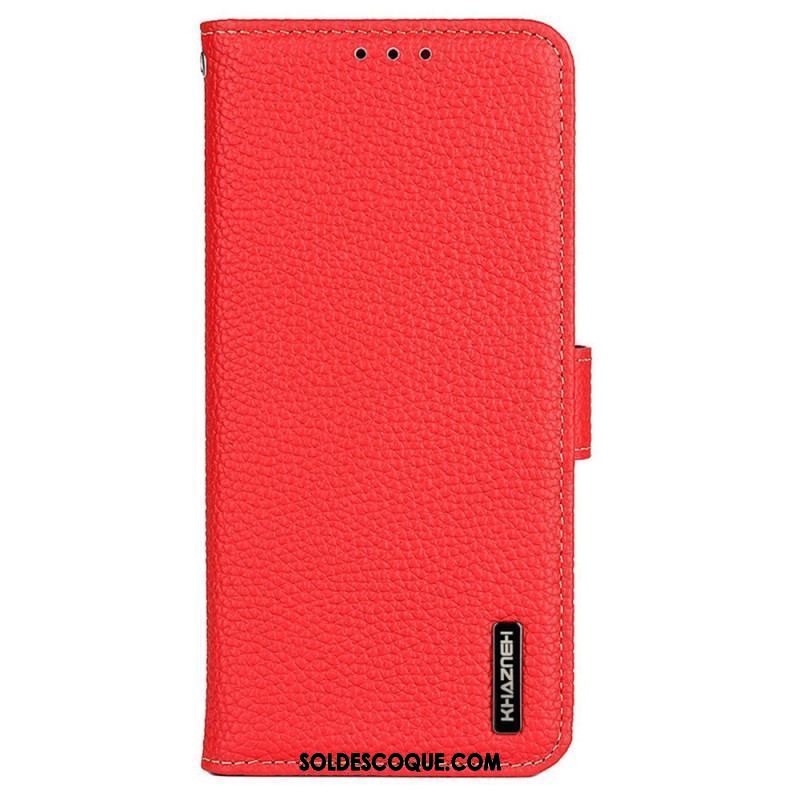Housse Xiaomi Redmi Note 12/Poco X5 5G Cuir Litchi KHAZNEH