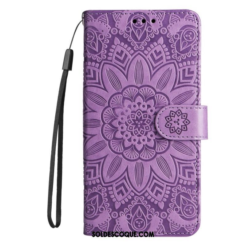 Housse Xiaomi Redmi Note 12/Poco X5 5G Déco Mandala à Lanière