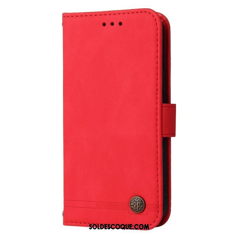 Housse Xiaomi Redmi Note 12/Poco X5 5G Style Cuir avec Rivet Décoratif