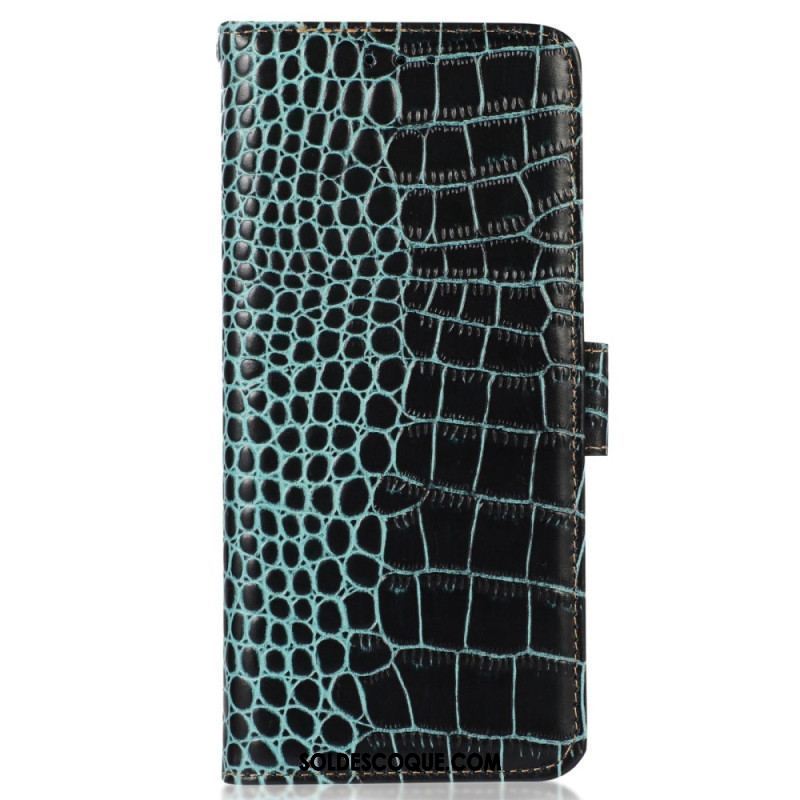 Housse Xiaomi Redmi Note 12 Pro Plus Style Crocodile RFID