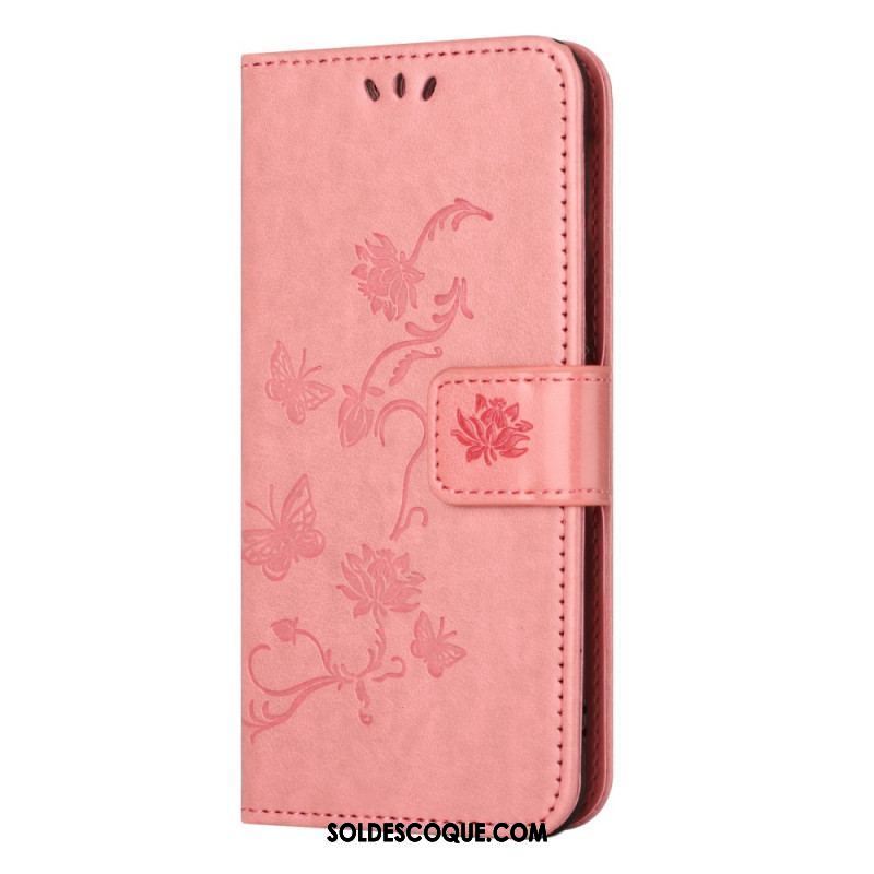 Housse Xiaomi Redmi Note 12 Pro/Poco X5 Pro 5G Florale à Lanière