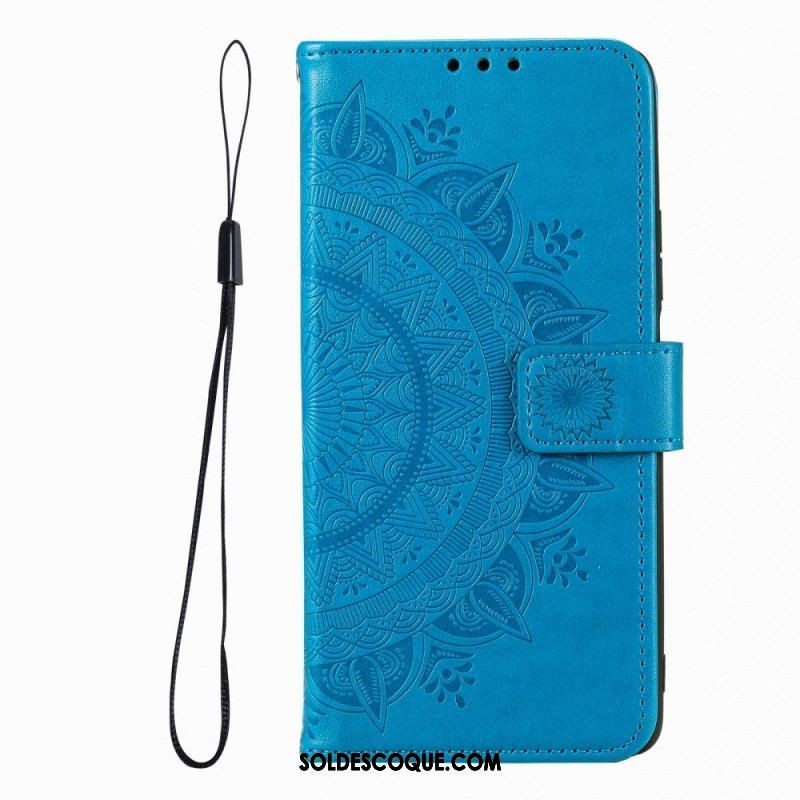 Housse Xiaomi Redmi Note 12 Pro/Poco X5 Pro 5G Mandala Soleil avec Lanière