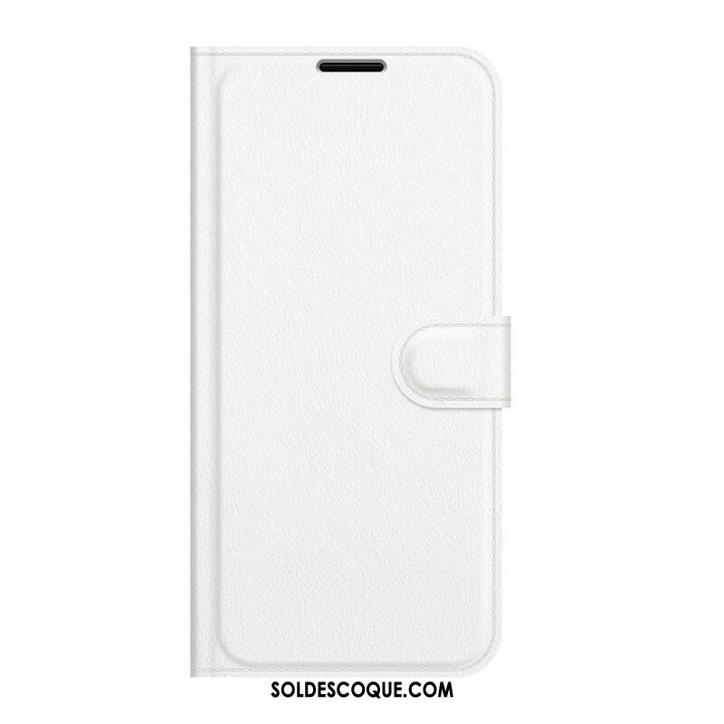 Housse iPhone 13 Mini Effet Cuir Litchi Classique