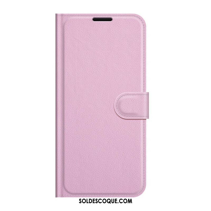 Housse iPhone 13 Mini Effet Cuir Litchi Classique