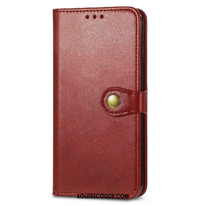 Housse iPhone 13 Mini Simili Cuir et Fermoir Vintage