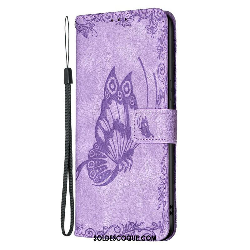 Housse iPhone 13 Pro Max Papillon Baroque à Lanière