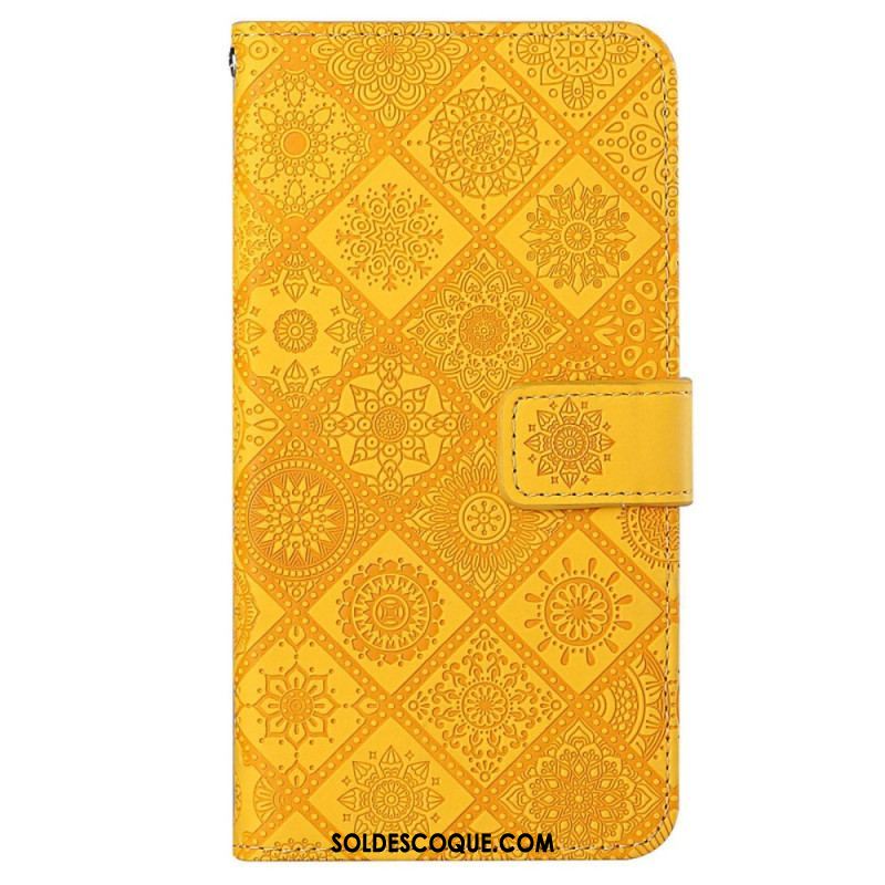 Housse iPhone 14 Motif Tapisserie à Lanière