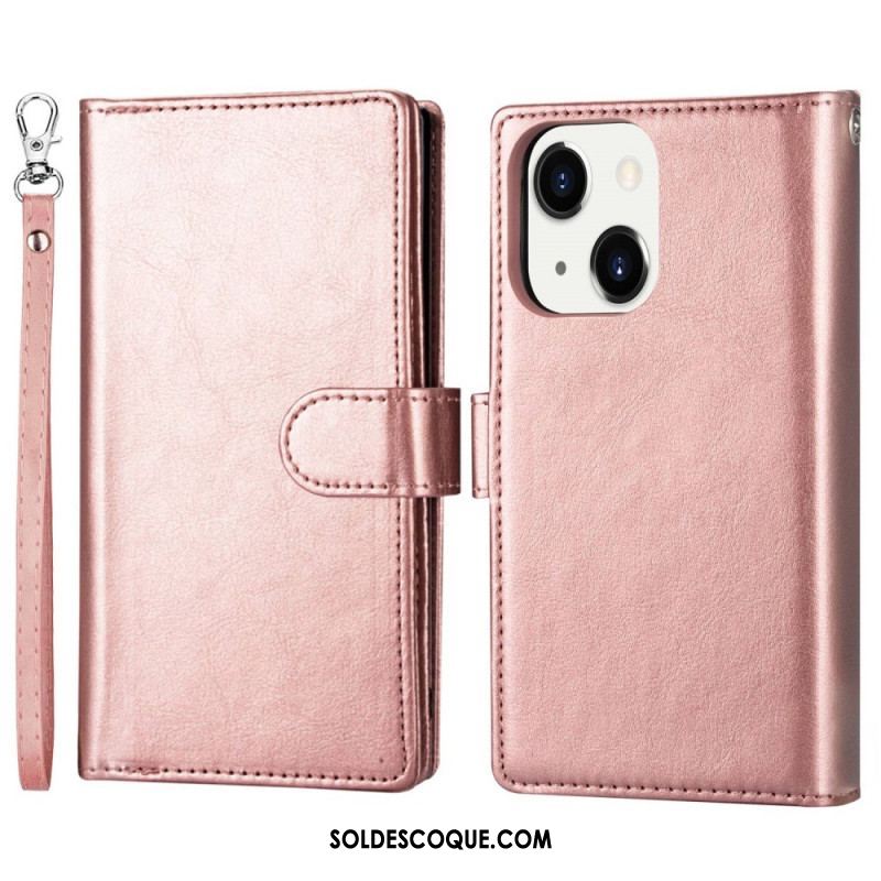 Housse iPhone 14 Plus Coque Détachable 9 Porte-Cartes