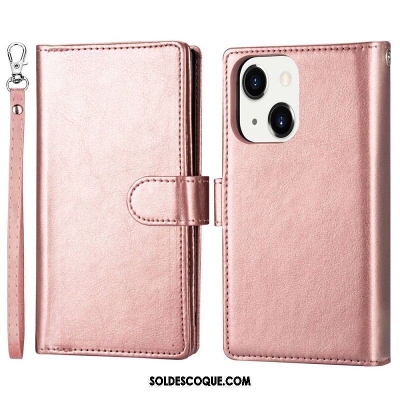 Housse iPhone 14 Plus Coque Détachable 9 Porte-Cartes