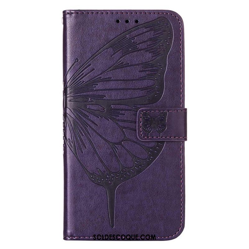 Housse iPhone 14 Pro Max Papillon Baroque à Lanière