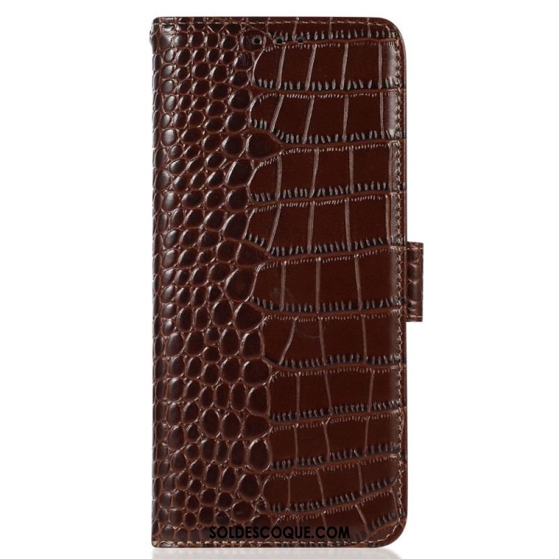 Housse iPhone 14 Pro Max Style Crocodile RFID