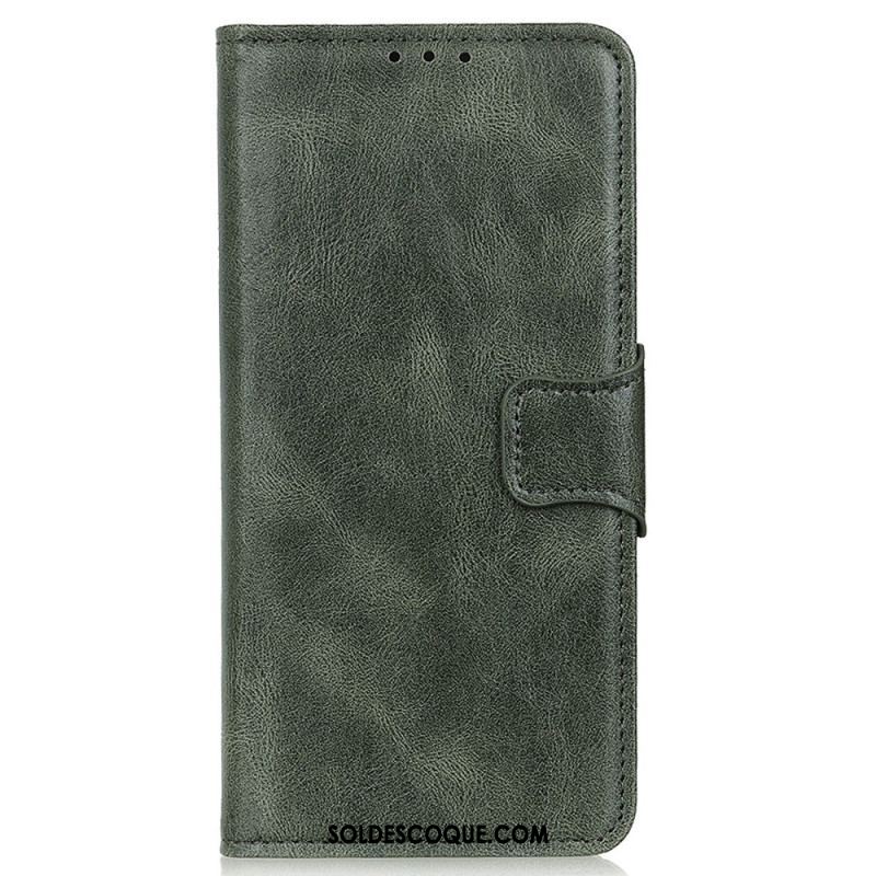 Housse iPhone 14 Style Cuir Fermoir Réversible