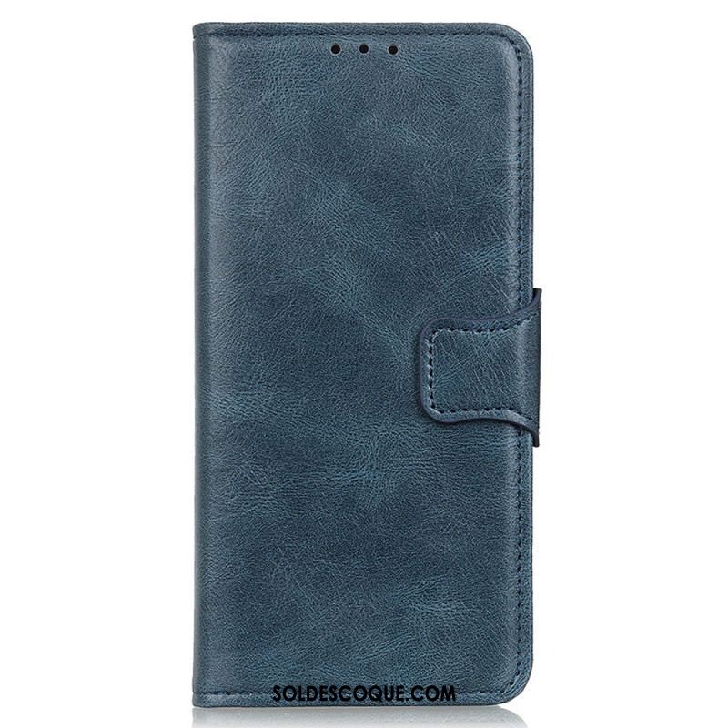 Housse iPhone 14 Style Cuir Fermoir Réversible