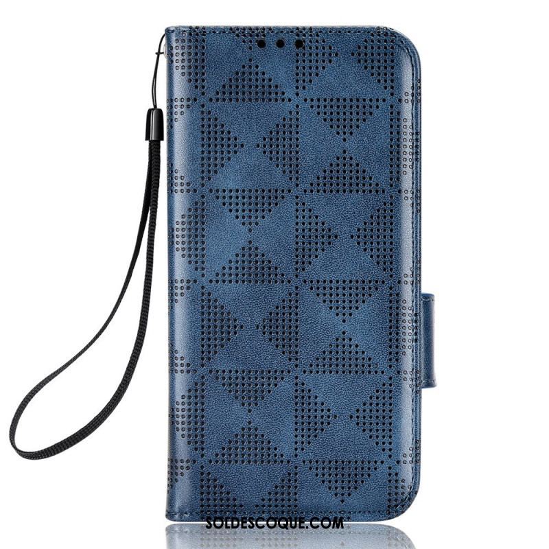 Housse iPhone 14 Triangles avec Lanière