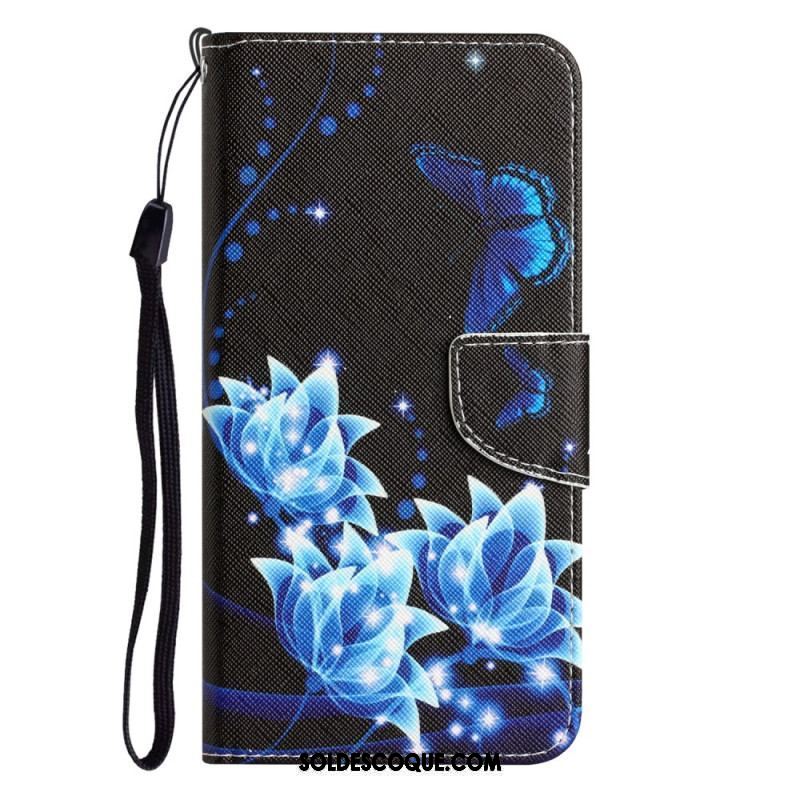 Housse iPhone 15 Déclinaison Florale à Lanière