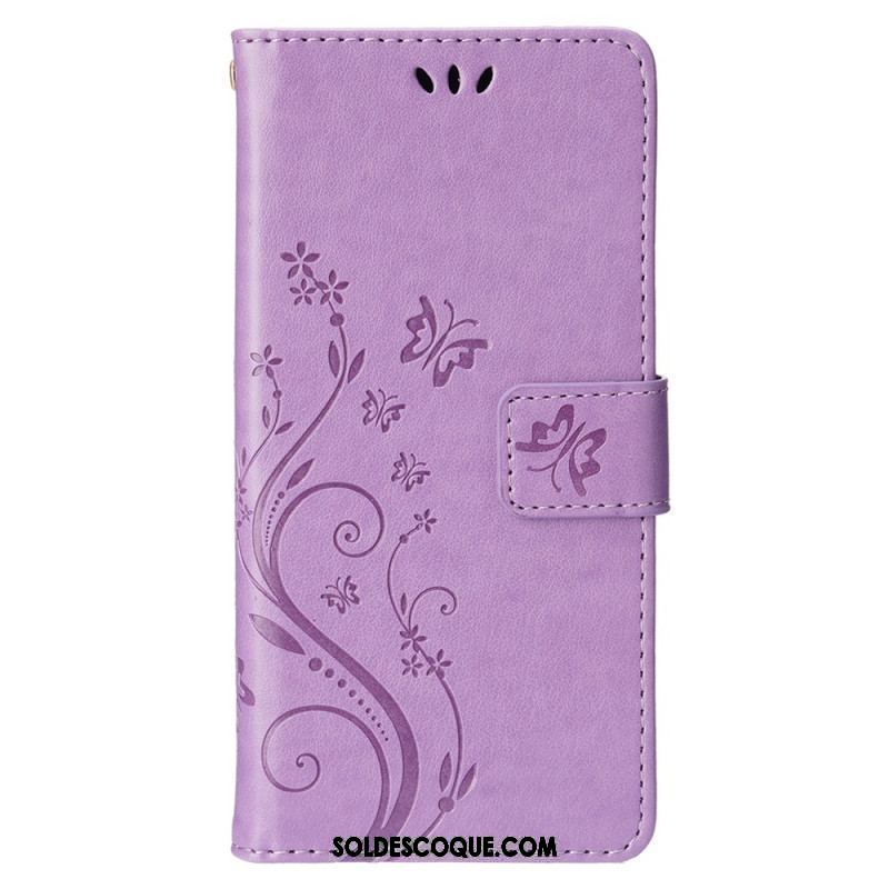 Housse iPhone 15 Plus Fleurs et Papillons