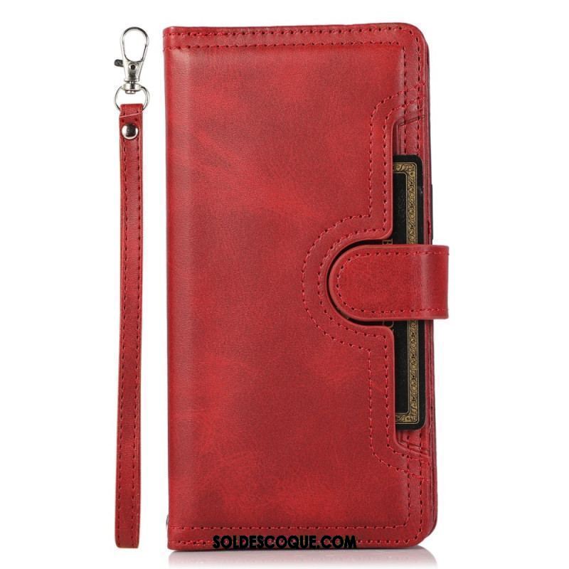 Housse iPhone 15 Plus Multi-Cartes et Pochette Frontale