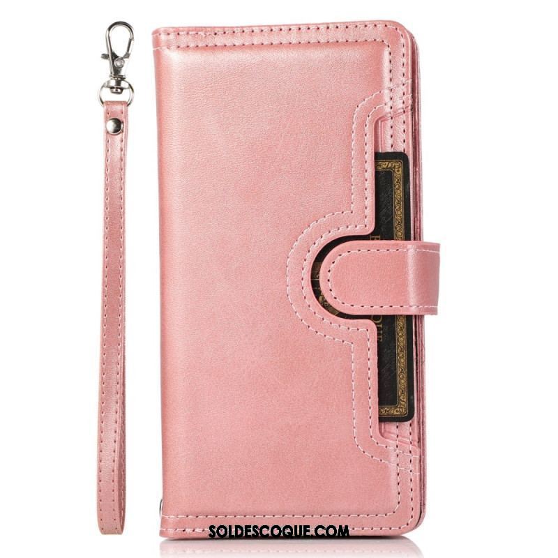 Housse iPhone 15 Plus Multi-Cartes et Pochette Frontale