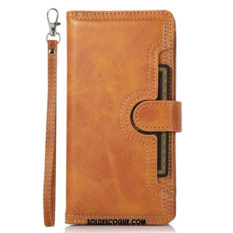 Housse iPhone 15 Plus Multi-Cartes et Pochette Frontale