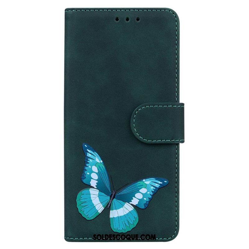 Housse iPhone 15 Plus Simili Cuir Papillon